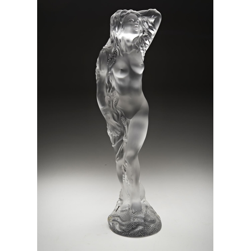 204 - A MODERN LALIQUE FIGURINE OF A NUDE WOMAN WITH FROSTED BODYengraved 'Lalique (R) France' 950/99945 c... 