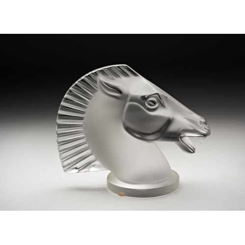 211 - A MODERN LALIQUE 'LONGCHAMP B' CAR MASCOT engraved 'Lalique (R) France'13 cm high