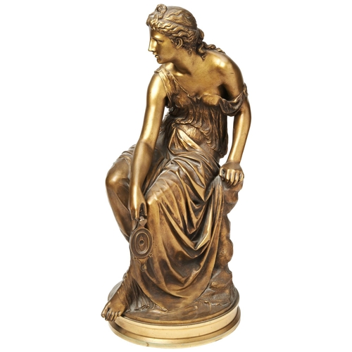 82 - HENRY ETIENNE DUMAIGECLIOa large classical style bronze64 cm high