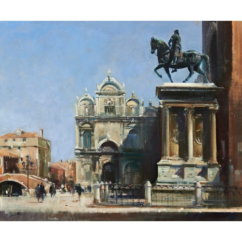 254 - FRANK WOOTTON (BRITISH 1911-1998) MONUMENT TO COLLEONIsigned lower left, oil on board, framed50cm hi... 