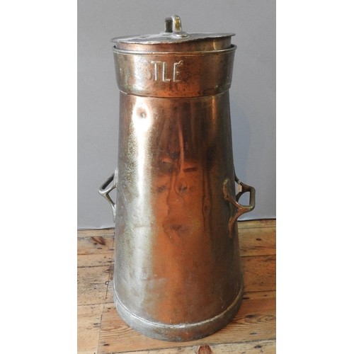 75 - A NESTLÉ MILK CHURNembossed on the churn (Name not fully formed) and on the lid; used as a stick sta... 