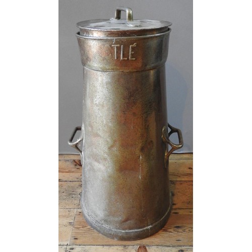 75 - A NESTLÉ MILK CHURNembossed on the churn (Name not fully formed) and on the lid; used as a stick sta... 