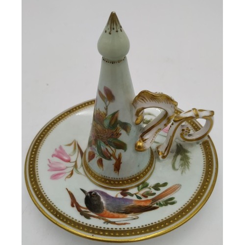 202 - A BESWICK POTTERY ‘TROUT’impressed ‘1032 trout’, a 19th century Worcester cone on base candle snuffe... 