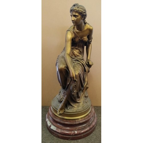 82 - HENRY ETIENNE DUMAIGECLIOa large classical style bronze64 cm high