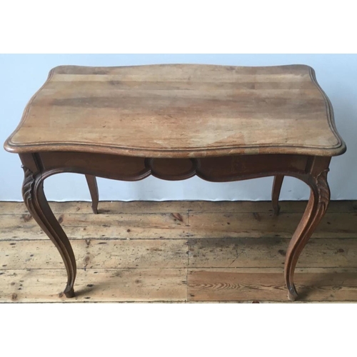 63 - FRENCH CABRIOLE LEG SIDE TABLE