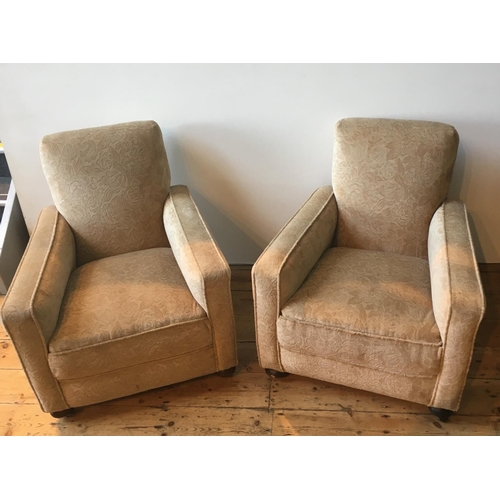 52 - A PAIR OF VINTAGE DEEP SEATED UPHOLSTERED ARMCHAIRS83cm x 75cm x 80cm