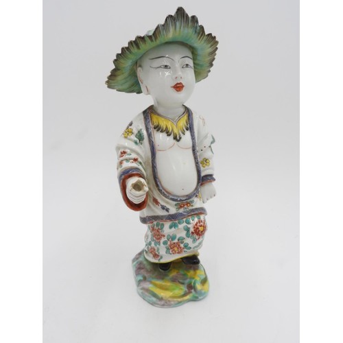 117 - FRENCH SAMSON 'CHINOISERIE' PORCELAIN FIGUREEARLY 20TH CENTURYwith painted red horn mark23cm high... 