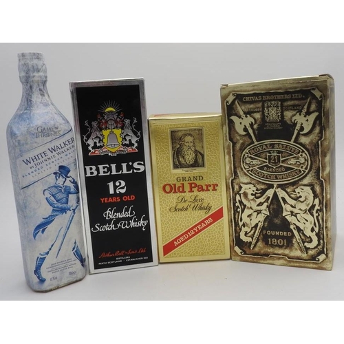 FOUR BOTTLES OF SCOTCH WHISKYGRAND OLD PARR DE LUXE, BELL'S