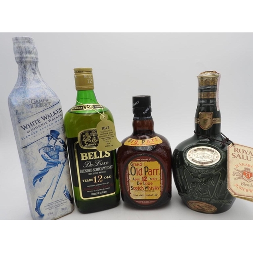 FOUR BOTTLES OF SCOTCH WHISKYGRAND OLD PARR DE LUXE, BELL'S
