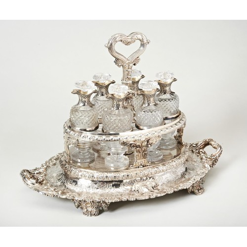 455 - GEORGE III SILVER CRUET FROM THE SUTTON SERVICEPHILIP RUNDELL, LONDON, 1819, RETAILED BY RUNDELL, BR... 