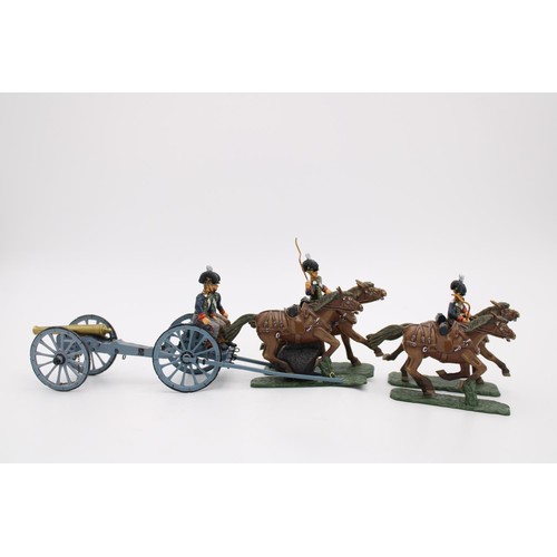 406 - A LIMITED EDITION SET OF ROYAL HORSE ARTILLERY FRONTLINE FIGURES SET IN ORIGINAL BOX, hand cast and ... 