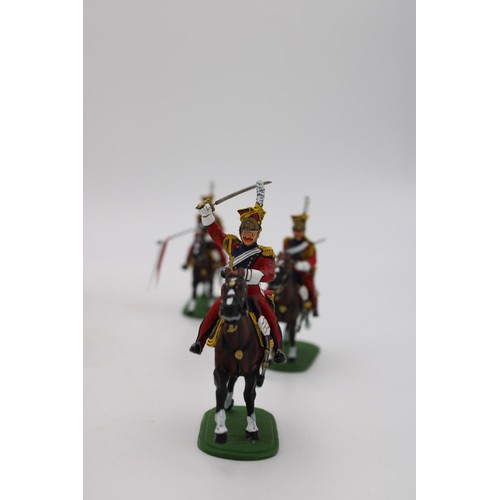 407 - A GROUP OF EIGHT NAPLEONIC DUTCH/POLISH LANCER MODELS, 1/30 scale by Niena Art Studios of St Petersb... 