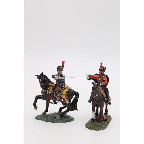 446 - A PAIR OF MOUNTED WATERLOO GENERALS, EARL OF UXBRIDGE AND LORD SOMERSET, hand painted in 1/30 scale ... 