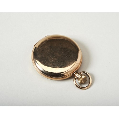 448 - A 9CT GOLD HUNTER POCKET WATCH