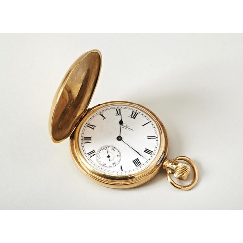 449 - AN 18CT GOLD HUNTER POCKET WATCH