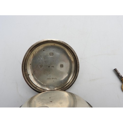 452 - A HALLMARK SILVER POCKET WATCH