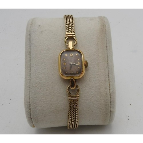 453 - A LADIES 9CT GOLD COCKTAIL WATCH