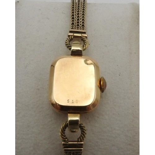 453 - A LADIES 9CT GOLD COCKTAIL WATCH