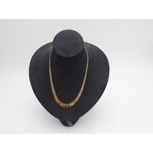 507 - A 9CT GOLD FRINGE NECKLACE