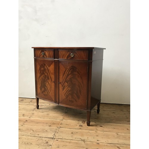 49 - A REGENCY STYLE BREAKFRONT SIDE BOARD AND TWO DOOR CABINET, the sideboard measuring 92 x 148 x 62cms