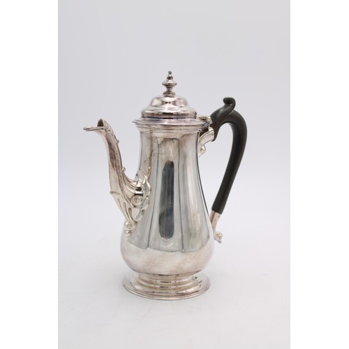 463 - A HALLMARK SILVER COFFEE POT, George Howson, Sheffield 1904, 22cm high, 16 oz in total