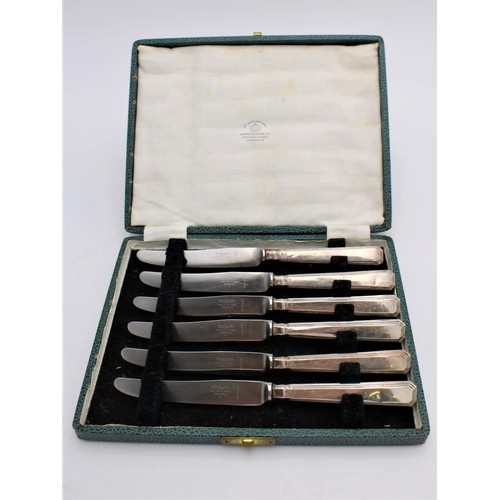 467 - TWO CASED HALLMARKED SILVER HANDLED KNIFE SETS