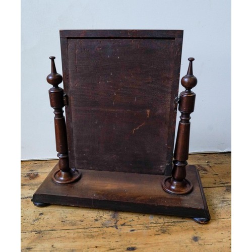 72 - A VICTORIAN MAHOGANY TABLE TOP SWING MIRROR