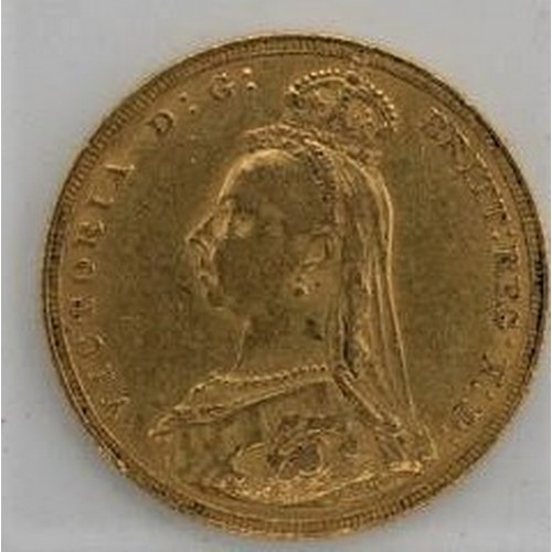 492 - A VICTORIAN GOLD SOVEREIGN, DATED 1887, 8 grams