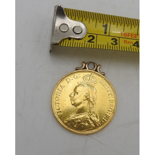 499 - A VICTORIAN GOLD TWO POUND 'DOUBLE SOVEREIGN' COIN, DATED 1887