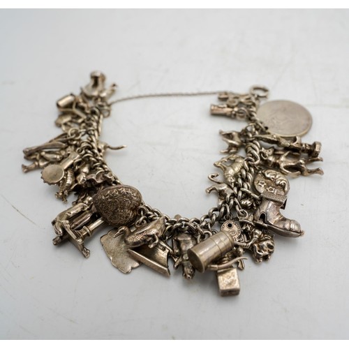 531 - Silver charm bracelet