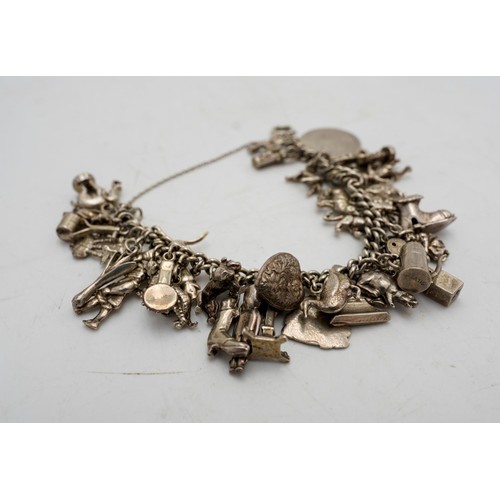 531 - Silver charm bracelet