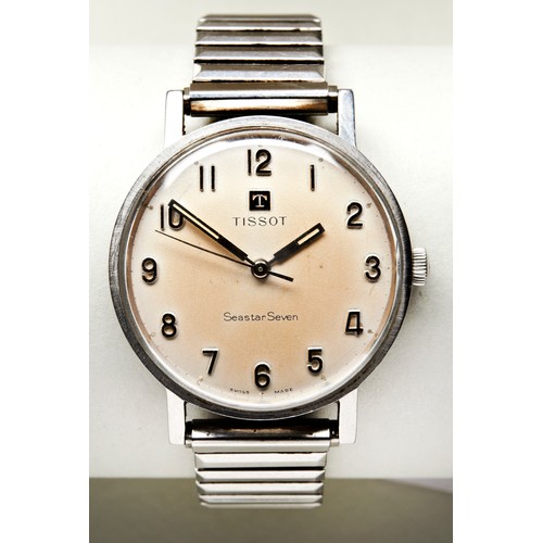 TISSOT SEASTAR SEVEN STEEL MANUAL WIND GENTS WATCH 1960s with