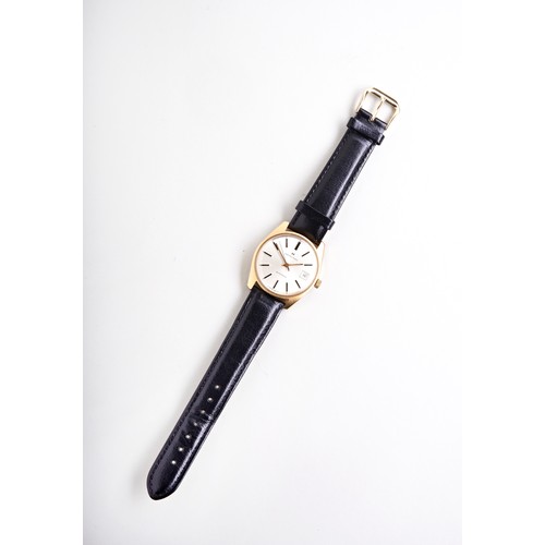 26 - HAMILTON GOLD PLATED 21 JEWEL AUTOMATIC DRESS WATCH, c1960s, with modern calf-grain leather strap.PR... 