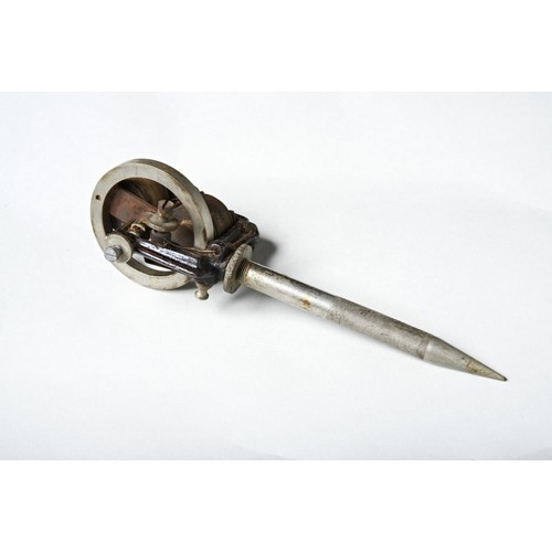 EDISON ELECTRIC PEN, the nickel-plated flywheel with a cast iron frame,  decorated with a red line de