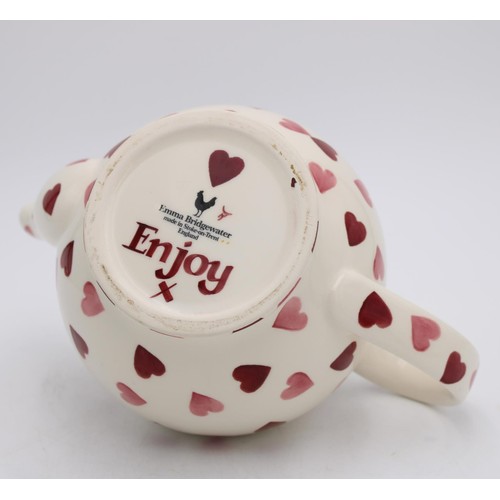 253 - AN EMMA BRIDGEWATER HEART DECORATED 'TEA FOR TWO' TEAPOT IN ORIGINAL BOX, 20cm high