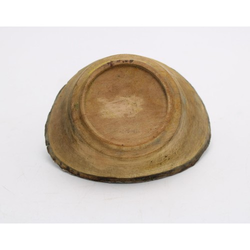 260 - A CARVED TREEN WORK BOTTLE COASTER, 14 x 12 cms