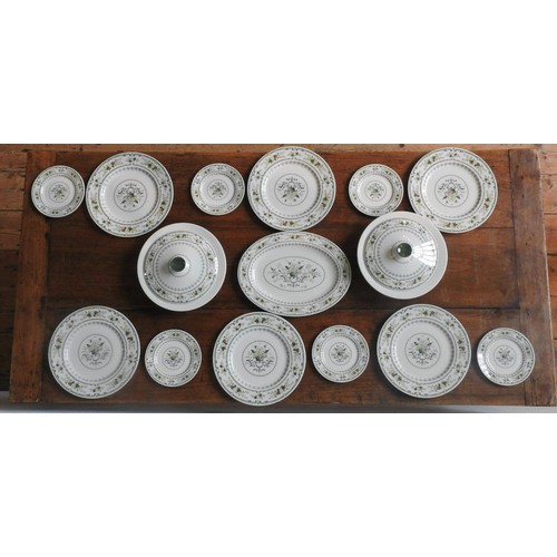 272 - SIX ROYAL DOULTON 'PROVENCAL'  DINNER PLATES, SIX SIDE PLATES, TWO TUREENS AND OVAL PLATTER