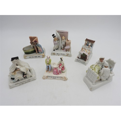 292 - SIX FAIRING PORCELAIN GROUP FIGURES