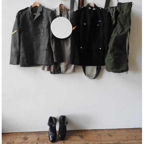 238 - OFFICER'S UNIFORM X 2, PLUS BAG AND BOOTS