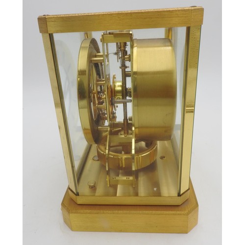 327 - JAEGER LECOULTRE ATMOS CLOCK, 23cm x 19cm 14cm