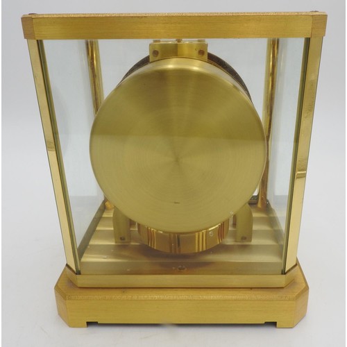 327 - JAEGER LECOULTRE ATMOS CLOCK, 23cm x 19cm 14cm