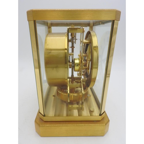 327 - JAEGER LECOULTRE ATMOS CLOCK, 23cm x 19cm 14cm