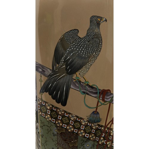 316 - FINE AND LARGE JAPANESE CLOISONNE ENAMEL VASE, ATTRIBUTED TO KUMENO TEITAROMEIJI PERIOD (1868-1912)t... 