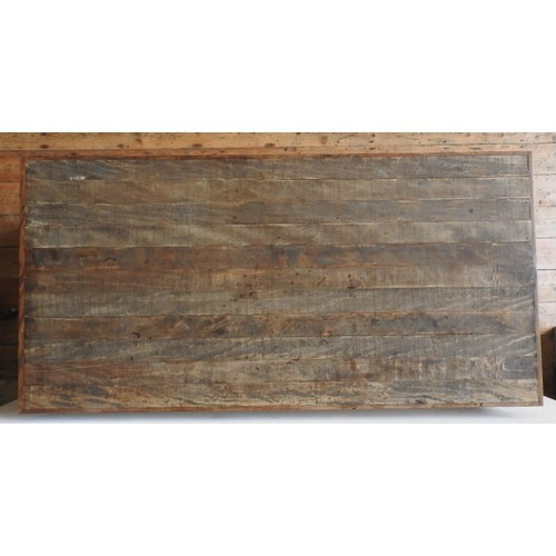 5 - A CONTEMPORARY STRETCHER BAR INDUSTRIAL STYLE RUSTIC KITCHEN TABLE, repurposed from a Lush Store, 77... 