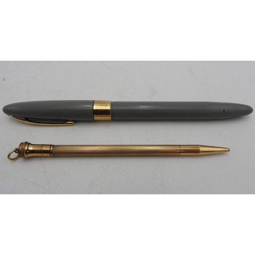 441 - A VINTAGE SHAEFFER'S FOUNTAIN PEN WITH 14k NIB AND A ROLLED GOLD PROPELLING PENCIL