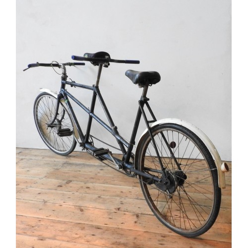 109 - A VINTAGE 1930'S 'LADY BACK' TANDEM BICYCLE, with drum brakes