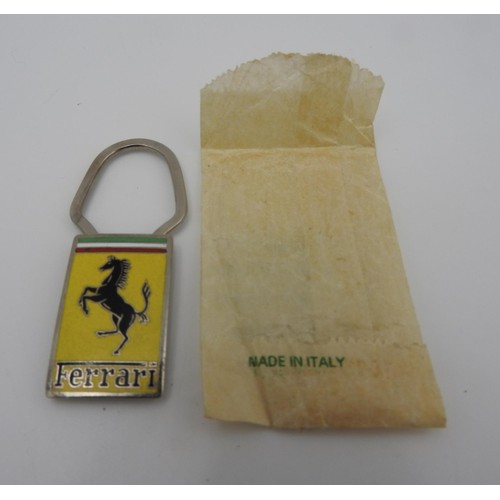 48 - FERRARI KEYRING (NO FOB) IN WAXED PAPER PACKET Rare 1960s Ferrari item, new/old stock and still in w... 