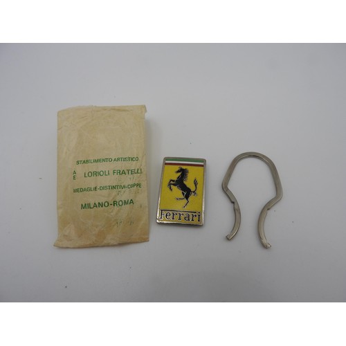 48 - FERRARI KEYRING (NO FOB) IN WAXED PAPER PACKET Rare 1960s Ferrari item, new/old stock and still in w... 