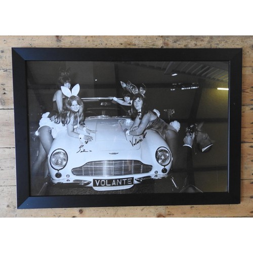 10 - ASTON MARTIN DB6 VOLANTE FRAMED PRINTA fabulous large black and white image of the 1966 Motor Show A... 