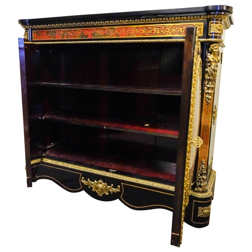 4 - NAPOLEAN III BOULLE CABINET19TH CENTURYwith gilt-metal mounts, the rectangular top with outset corne... 